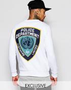 Hype Sweatshirt With Badge Back Print - White
