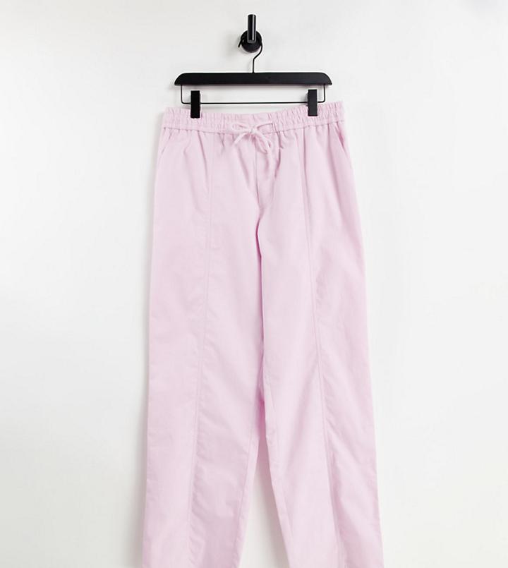 Collusion Unisex Straight Leg Pants In Pink