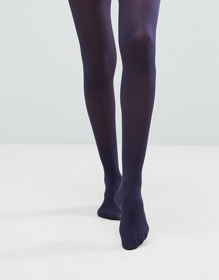 Asos 40 Denier Tights In Navy - Navy