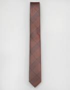 Gianni Feraud Bronze Houndstooth Tie - Orange