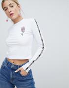 Chorus Tape Arm Long Sleeved T-shirt - White