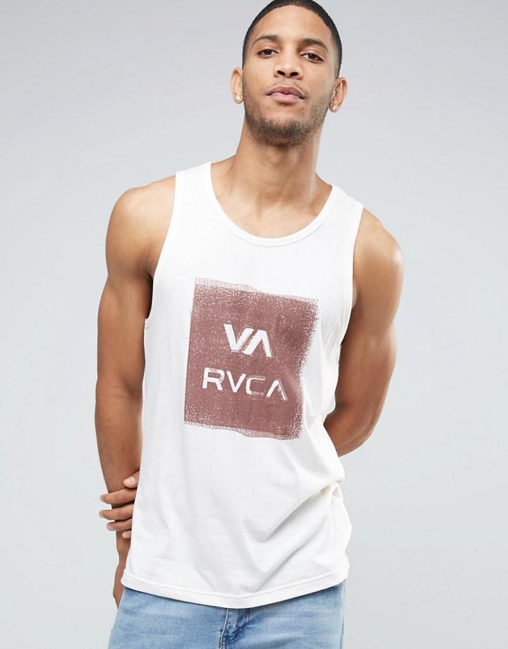 Rvca Overlap Print Tank Tank - Brown