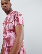 Asos Relaxed T-shirt With All Over Palm Print - Pink