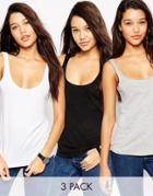 Asos The Ultimate Tank 3 Pack Save 20%