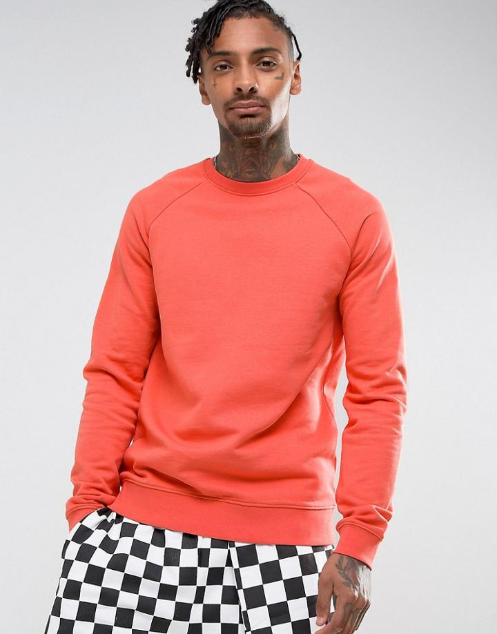 Asos Sweatshirt In Orange - Orange