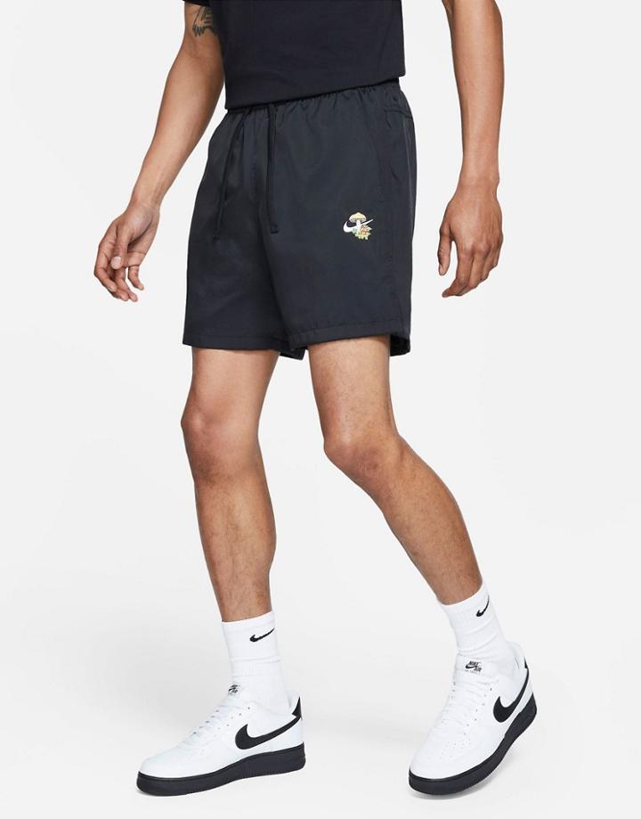 Nike Logo Twist Pack Lbr Embroidered Logo Shorts In Black