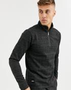 Native Youth Check Two-piece Half Zip Top-black