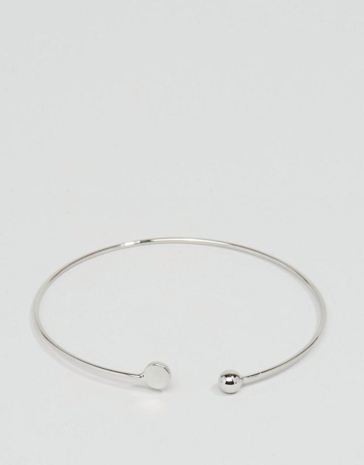 Reclaimed Vintage Geo Arm Cuff - Silver