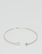 Reclaimed Vintage Geo Arm Cuff - Silver