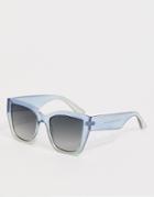 Asos Design Oversized 70's Square Sunglasses-blue