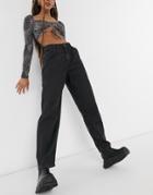 Noisy May Sella Balloon Leg Jeans In Washed Black