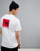 The North Face Red Box T-shirt Back Print In White - White