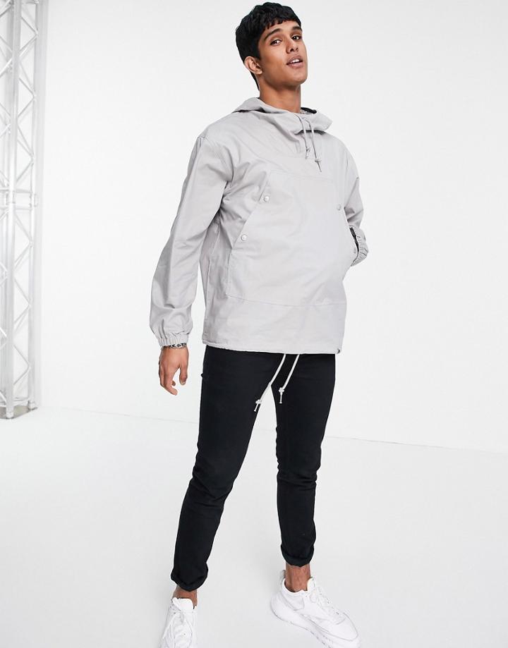 Pretty Green Forrest Pullover Jacket In Dark Gray-grey