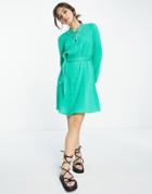 Vero Moda Long Sleeve Dress In Green