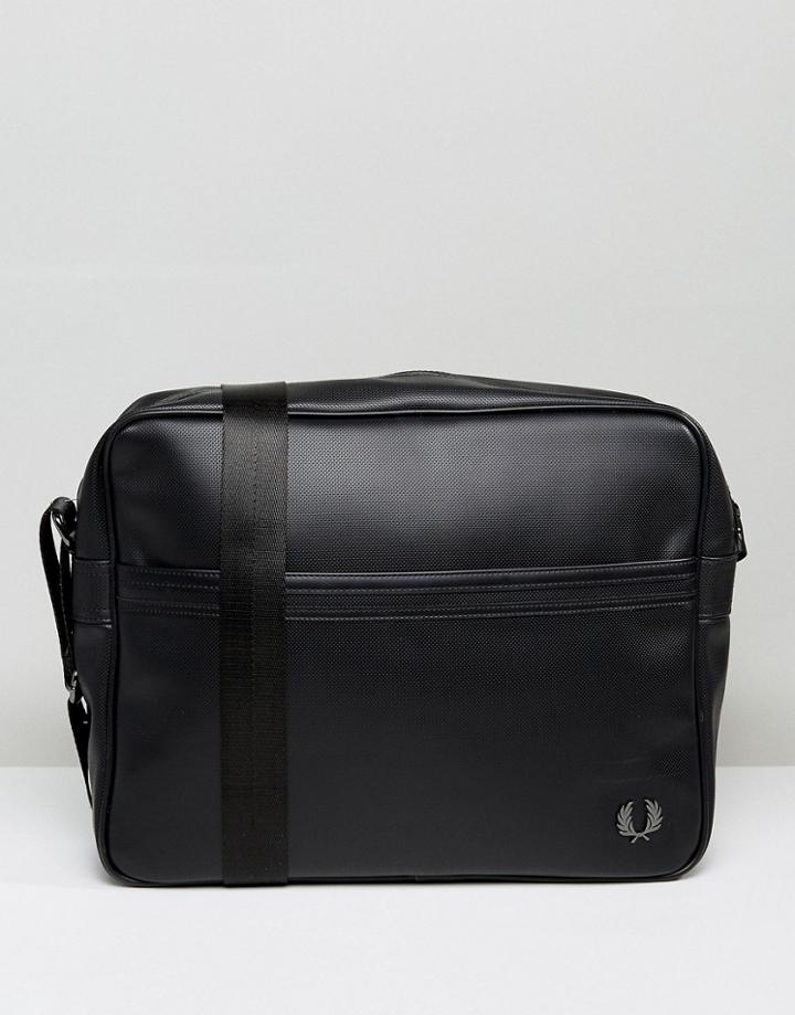 Fred Perry Pique Messenger Bag Black - Black