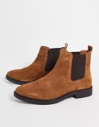 River Island Gusset Chelsea Boots In Brown