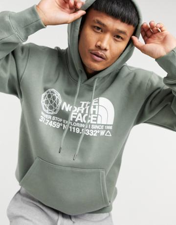 The North Face Coordinates Hoodie In Green