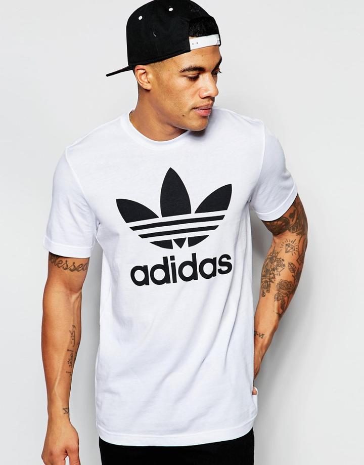 Adidas Originals T-shirt With Trefoil Logo Aj8828 - White