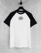Kappa Retro Raglan T-shirt In White And Black