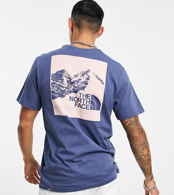The North Face Mountain Graphic T-shirt In Yellow Exclusive At Asos