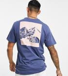 The North Face Mountain Graphic T-shirt In Yellow Exclusive At Asos