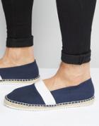 Asos Espadrilles In Navy Canvas With Contrast Sole - Navy