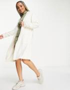 Adidas Originals 'relaxed Risque' Fluffy Knit Oversized Cardigan In Off White