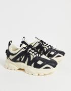 Asos Design Dazed Chunky Sneakers In Beige & Black-neutral