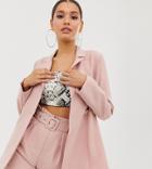 Outrageous Fortune Double Breasted Blazer In Pink