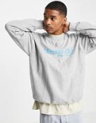 Mennace Sweatshirt In Gray With Club Chest Print-grey