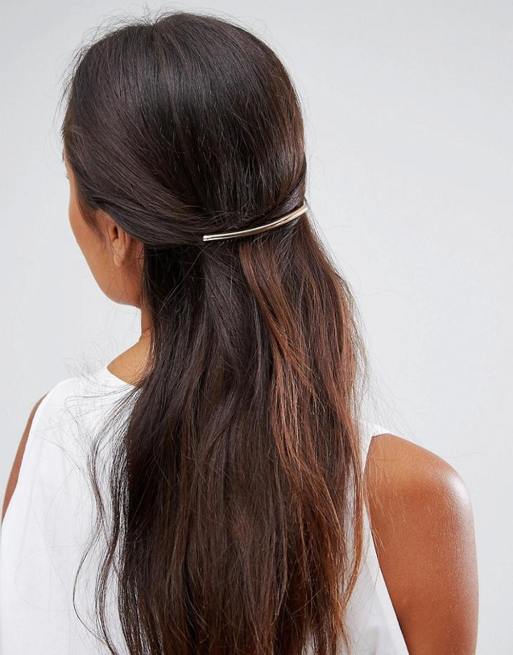 Asos Metal Bar Hair Comb - Gold