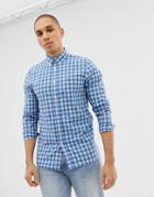 Lacoste Checked Logo Shirt-blue