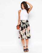 Yumi Skirt In Statement Floral Print - Multi