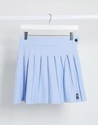 Bershka Pleated Skirt In Blue