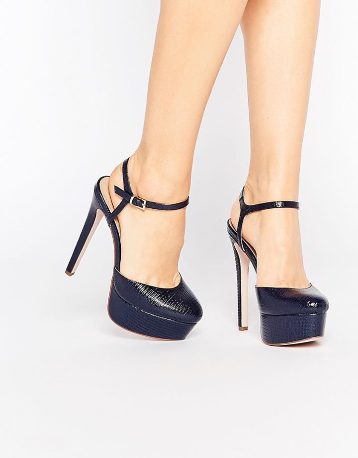 Asos Pucker Up Platforms - Navy
