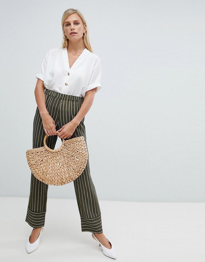 Vila Stripe Wide Leg Pants-multi