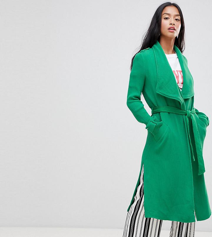 River Island Petite Duster Coat - Green
