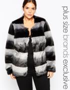 Carmakoma Striped Fur Jacket - Multi