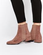 Asos Angles Chelsea Ankle Boots - Blush