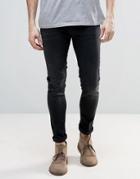 Nudie Skinny Lin Super Skinny Jeans Used Black - Black