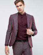 Jack & Jones Premium Skinny Suit Jacket In Texture - Red