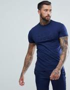 Luke Sport Phelps 3d Lettering T-shirt In Navy - Navy