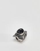 Asos Design Large Stone Festival Ring - Silver