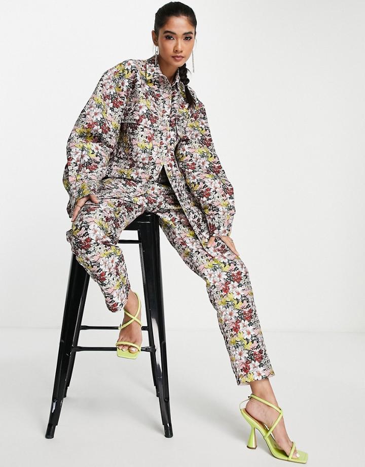 Asos Edition Floral Jacquard Shirt-multi