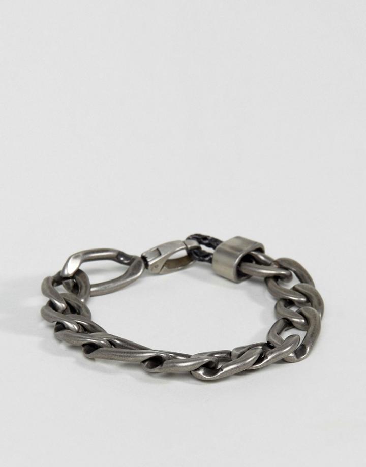 Steve Madden Figaro Chain Bracelet - Silver