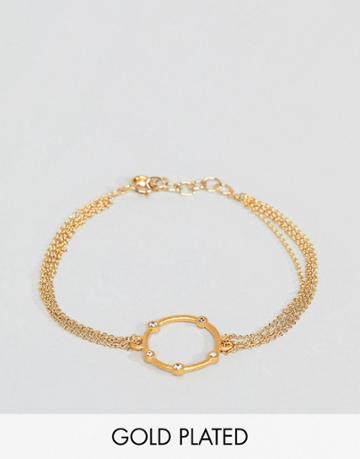 Dogeared Gold Plated Infinity & One Halo Bracelet - Gold