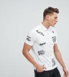 Replay All Over Embroidered Polo Shirt - White