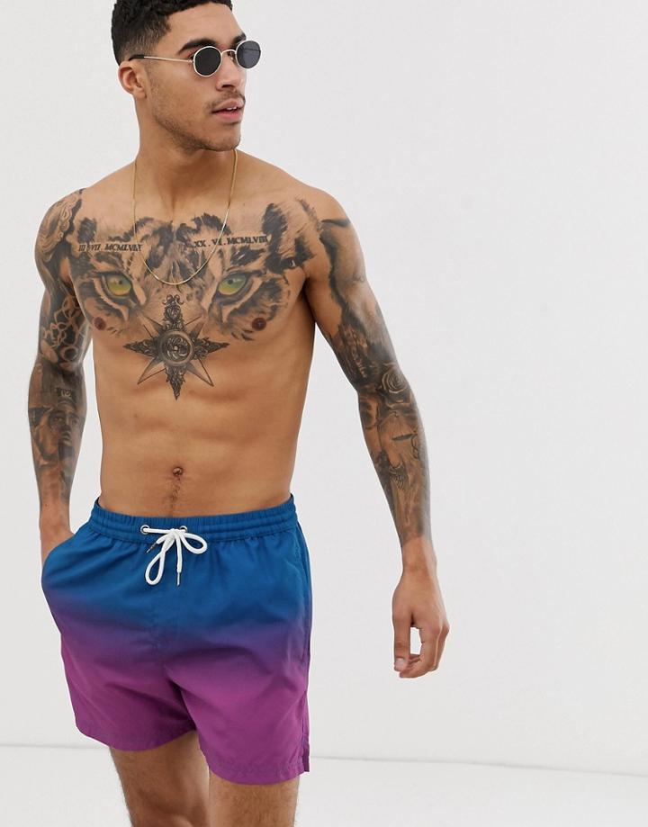 Another Influence Ombre Swim Shorts-blue
