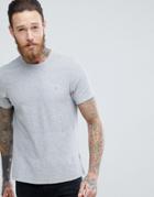 Farah Hannett Slim Fit Textured Stripe T-shirt In Gray - Gray