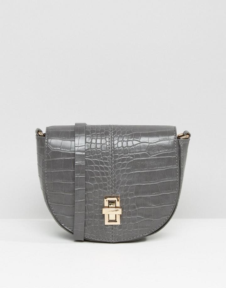 Liquorish Cross Body Saddle Bag - Tan
